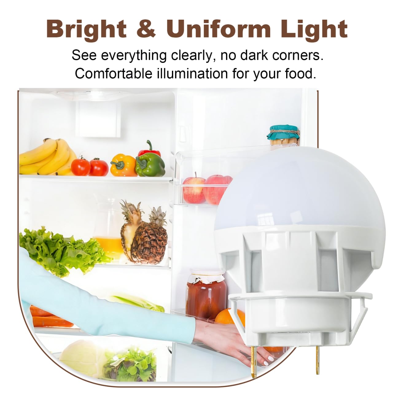 W11254095 LED Fridge Bulb for Whirlpool Maytag Freezer - 120V 4.2W