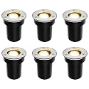 SUNRIVER Low Voltage Landscape Lights,1W Outdoor In-Ground Lights 12V-24V LED Landscape Lighting for Paver, Deck, Step, Garden, IP67 Waterproof (6