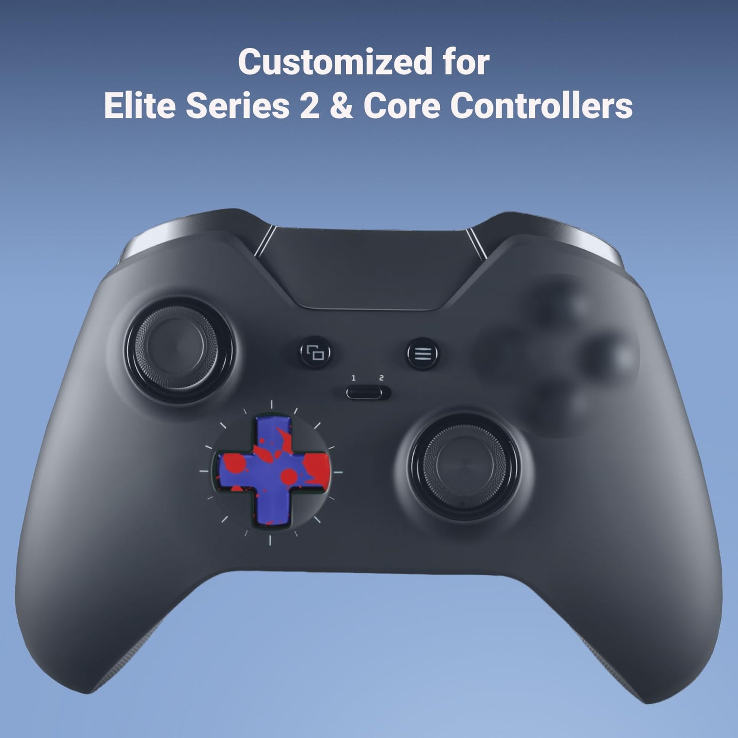 Elite Series 2 Gaming Controller Accessories Kit with Thumbsticks, D-Pads, Paddles, Trigger Buttons for Xbox Elite Series 2 Core (Blue)