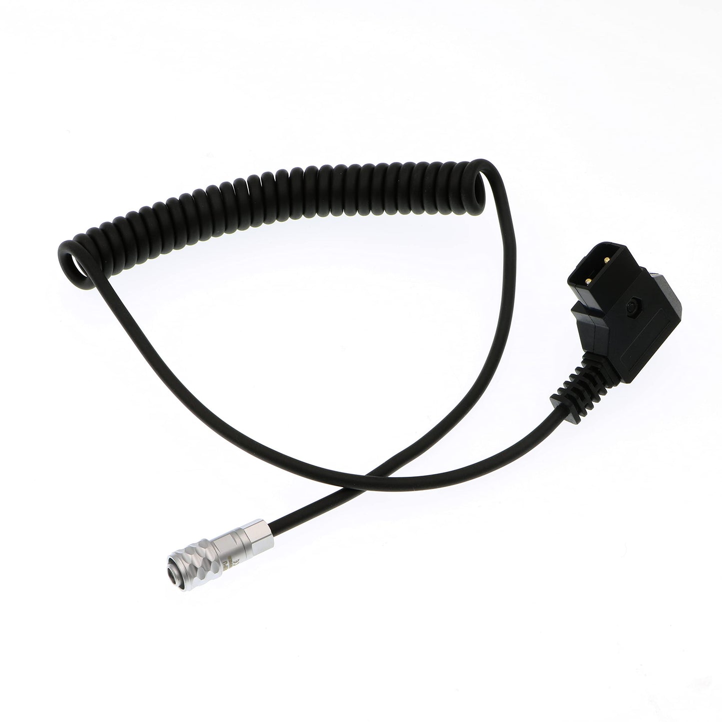 Uonecn Power Cable for Blackmagic Pocket Cinema Camera 4K and Gold Mount V Mount Battery Coiled Cable BMPCC 4K Weipu 2 pin Female to P Tap