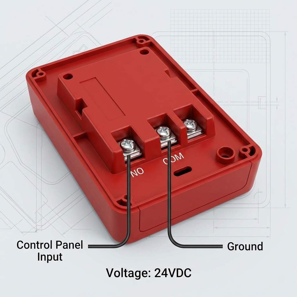 QWORK Dual Action Fire Alarm Call Point 9-28VDC - 2Pack Wired Manual Pull Station with Key Reset for Labs, Warehouses & Workshops