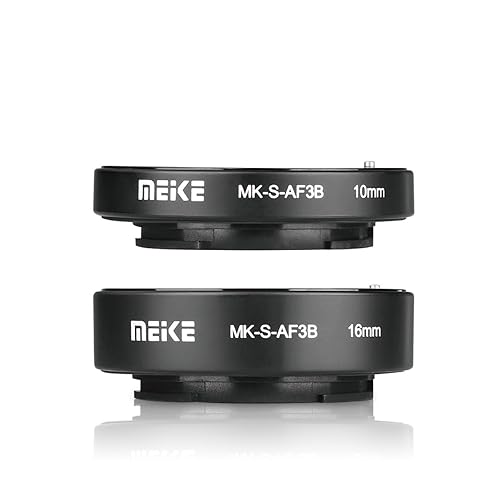 Meike MK-S-AF3B Auto Focus Extension Tube 10mm 16mm for Sony A7 A7M2 NEX 3 NEX 5 NEX 6 A6600 A5000 A6000 A6100 A6300 A6400 A6500 A9