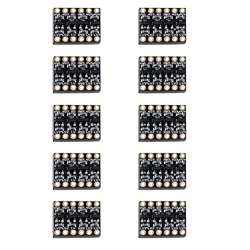 Treedix 10PCS Logic Level Converter Module 4 Channel IIC I2C 3.3V to 5V Bi-Directional Shifter Module for SPI Bus Signals Serial Compatible…