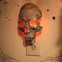 gzrnje Human Skull Night Light,2025 New Skull Night Light,Horrible Light Decoration for Halloween Party and Home Decor.