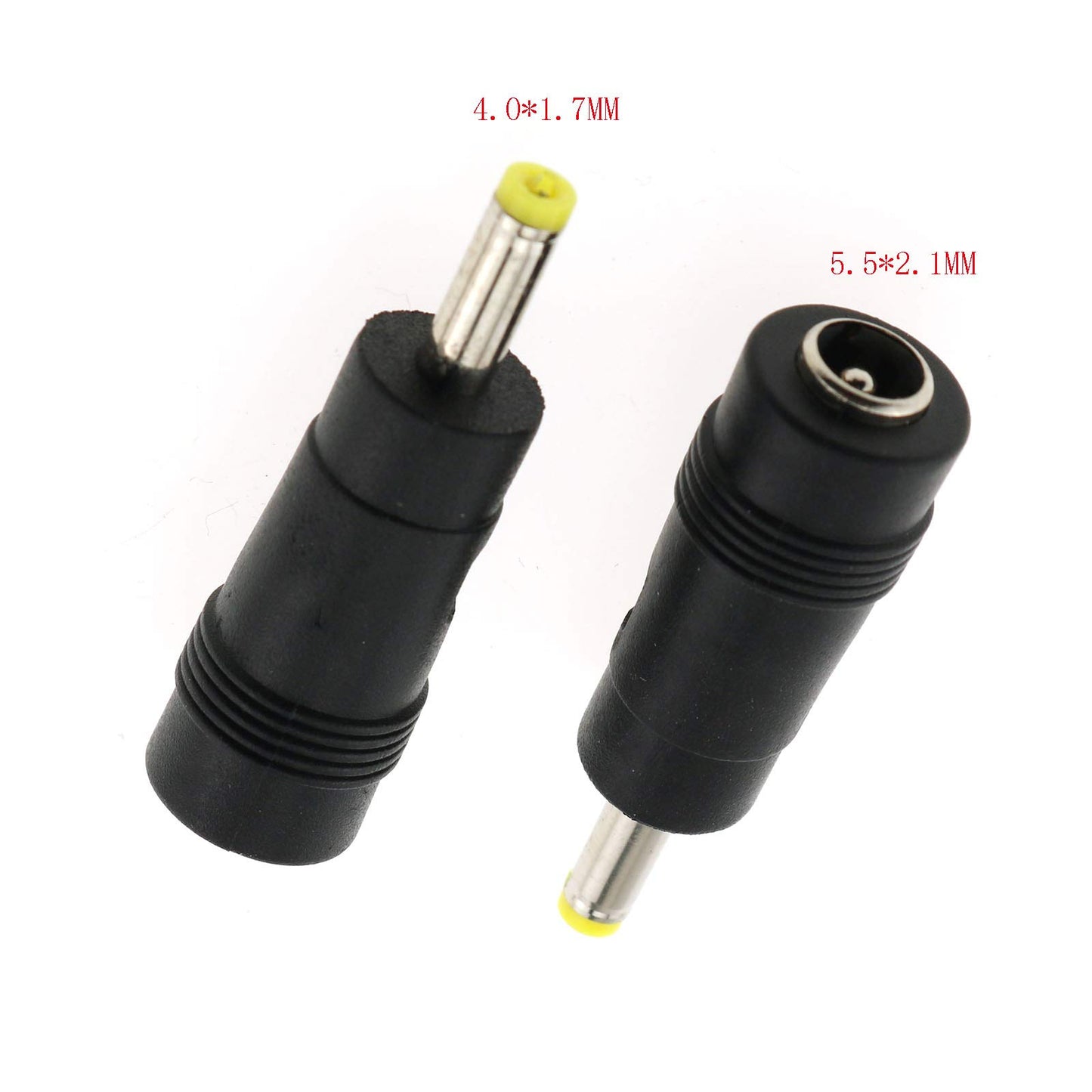 E-outstanding DC Power Jack 10PCS 5.5x2.1mm Female Jack to 4.0x1.7mm Male Plug Adapter DC Barrel Charging Cable Connector