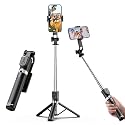 UBeesize Selfie Stick Tripod for iPhone and Android, 52'' Extendable Phone Tripod Stand with Remote, Portable Selfie Sticks with Phone Holder