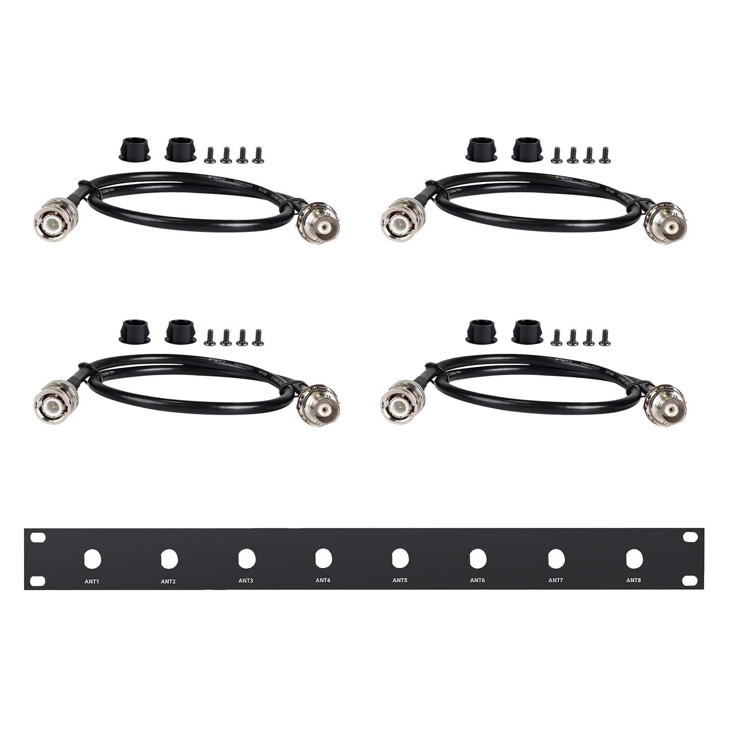 Phenyx Pro BNC Antenna Kit, Four BNC Connecting Cables 50cm/1.6FT for Front-Mounting Antennas, Compatible with Full-Rack Wireless Systems (ANTK-FR4A)