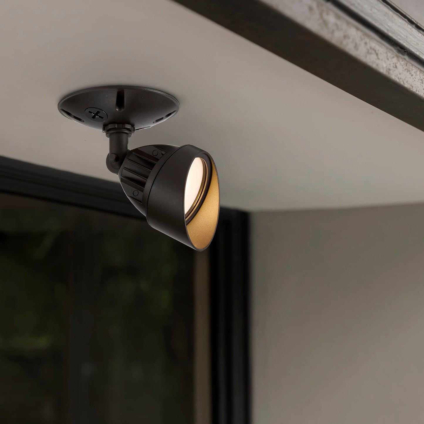 Maxxima LED Brown Outdoor Flood Security Wall Light 800 Lumens 3000K 2 Pack