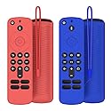 2 Pack Silicone Remote Cover for Alexa Voice Remote,Remote Case for Fire Tv Remote with Lanyard,Anti-Scratch Shockproof Remote Protective Cover