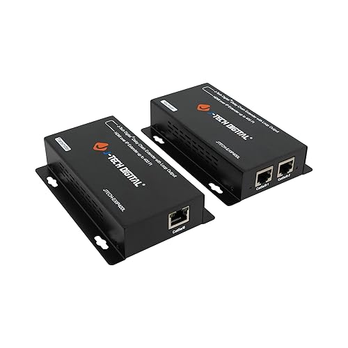 J-Tech Digital HDMI Extender Over Cat 5e/Cat6 Cable Daisy Chain Cascade to Multiple Receivers TCP/IP up to 1080P FHD 60Hz 400ft / 120M HDCP 1.4