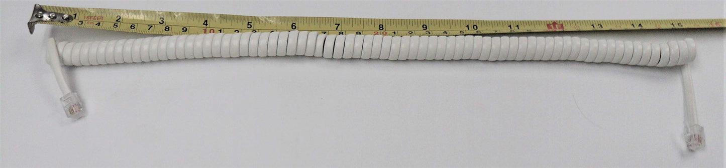 DIY-BizPhones 9 Ft White Short Handset Cord Compatible with Toshiba Phone DKT3000 DKT3200 Series DKT3001 DKT3010 DKT3014 DKT3020 DKT3201 DKT3210