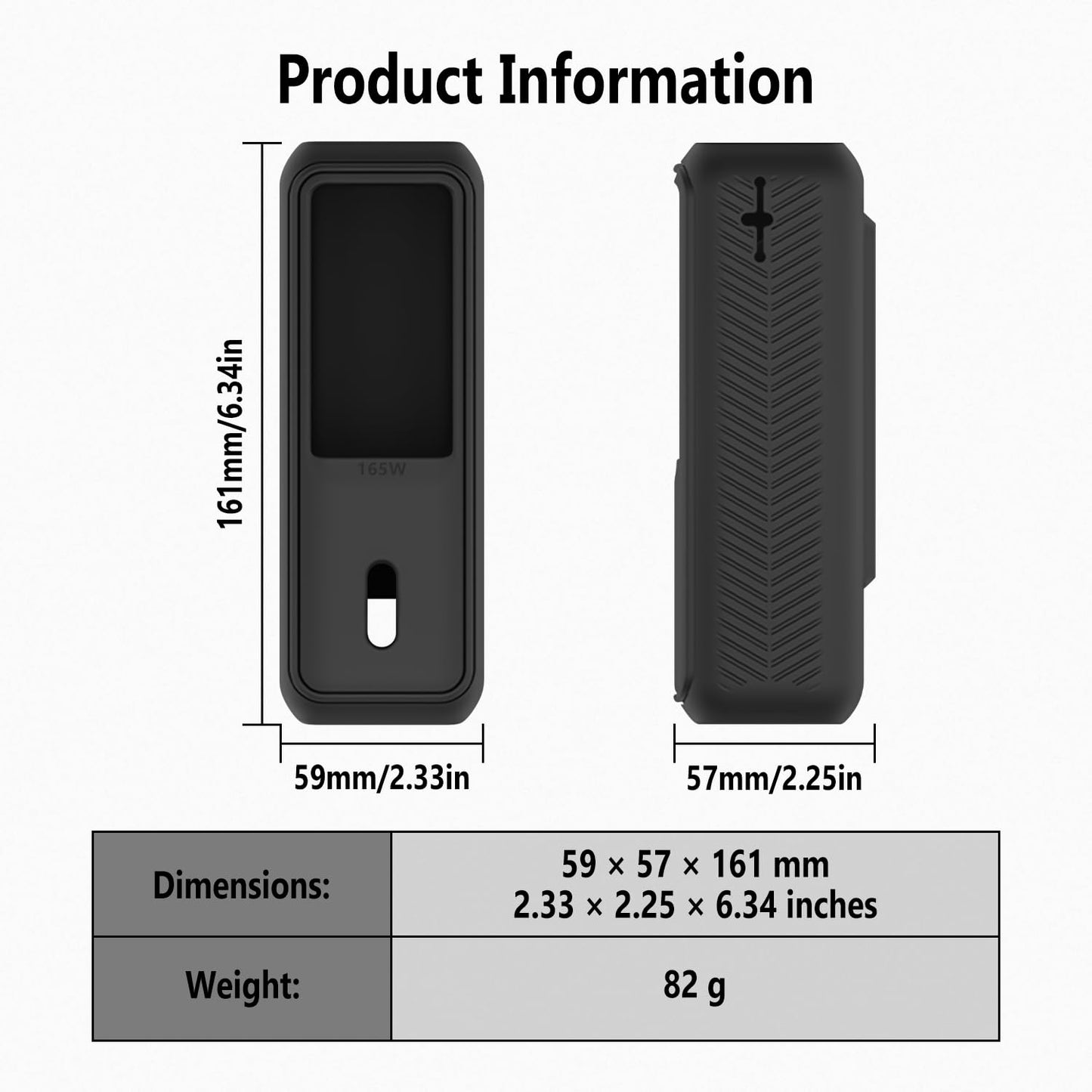 Geiomoo Soft Silicone Case for Anker Laptop Power Bank 25000mAh, Flexible Scratch Resistant Cover (Black)