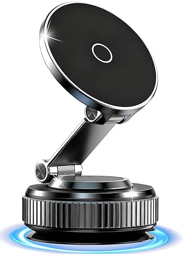 Vacuum Magnetic Car Phone Holder 360° Strongest 120LBS Ultra Suction Cup Phone Mount for MagSafe Dashboard Cell Phone Holders for Your Car/Gym/Mirror