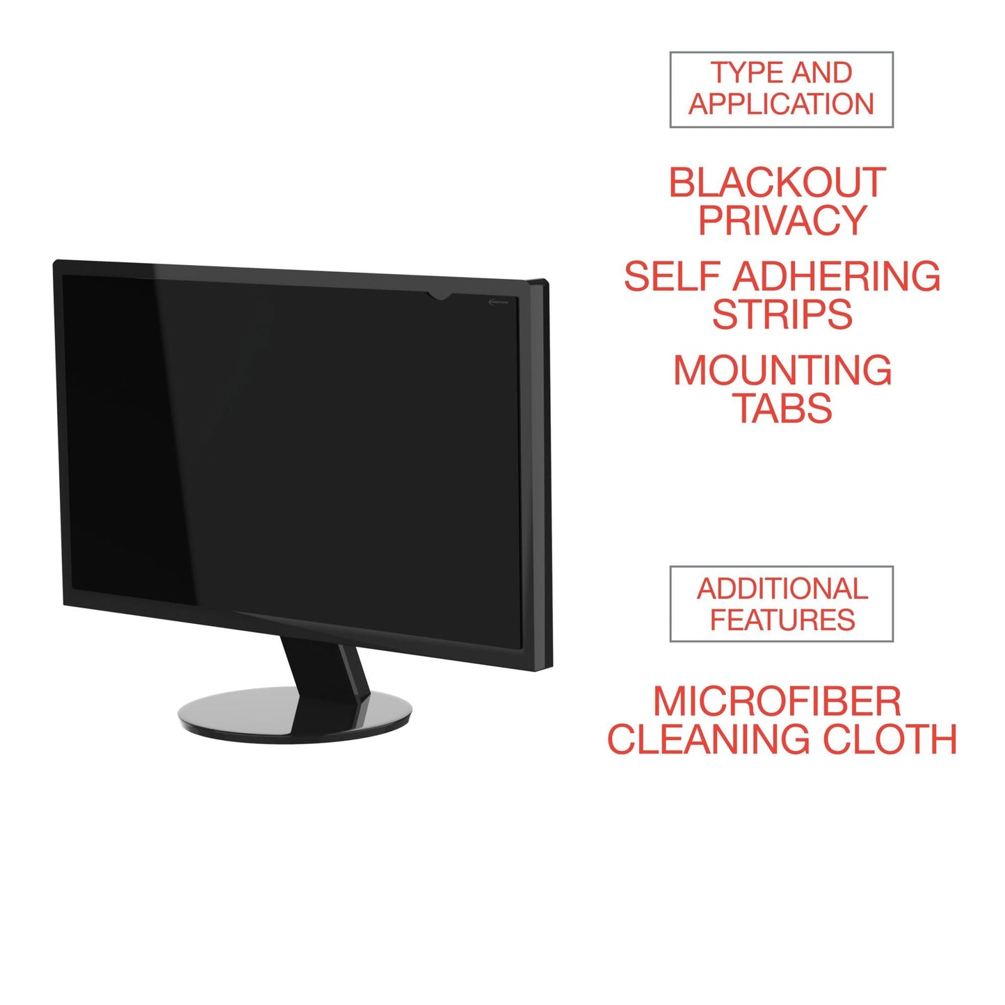 Innovera Blackout Privacy Filter for 21.5" Widescreen Flat Panel Monitor, 16:9 Aspect Ratio