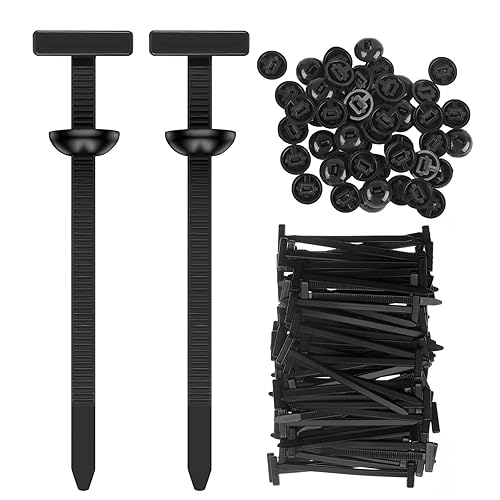 Rindion 150pcs Nylon Universal Cable Tie Buckle, Heavy Duty Self-Locking Car Zip Ties With Pin & Button Design, Cable Tie Buckle Zip Tie for Car Daily
