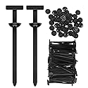Rindion 150pcs Nylon Universal Cable Tie Buckle, Heavy Duty Self-Locking Car Zip Ties With Pin & Button Design, Cable Tie Buckle Zip Tie for Car Daily