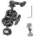 NEEWER Magic Arm Compatible with GoPro 13 Hero 12 11 10 DJI Osmo Action 4 3 Insta360 One X3 GO3 SmallRig, Articulating Arm Adapter with 1/4" Screw