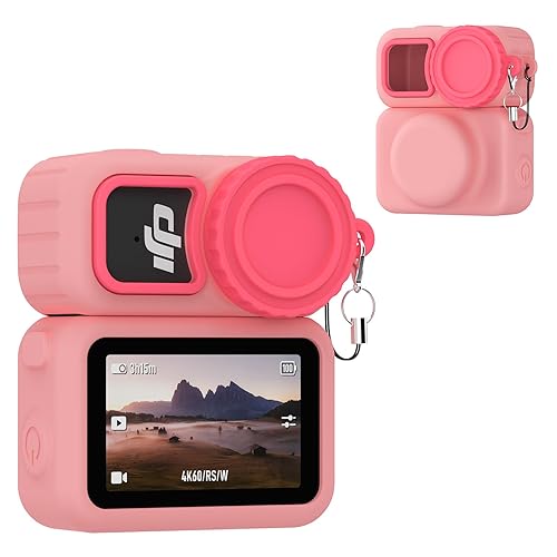 Wonkzon for DJI Osmo Nano Case, Silicone DJI Nano Case Compatible with Airtag, Soft Non-Slip Anti-Scratch Shock-Absorbent Anti-Drop Wear-Proof