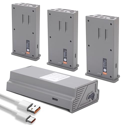 4Pack 6000mAh Reveal Upgraded Solar Charge Battery for Tactacam Cellular Trail Cameras Pro 3.0, X Gen 2.0, X Gen 3.0, X, X Pro, XB, SK with LED