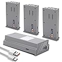 4Pack 6000mAh Reveal Upgraded Solar Charge Battery for Tactacam Cellular Trail Cameras Pro 3.0, X Gen 2.0, X Gen 3.0, X, X Pro, XB, SK with LED