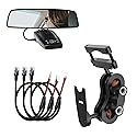 Radar Detector Mount,Rearview Mirror Rod Radar Mounting Bracket+Rearview Mirror Hard Wire Power Cord kit16,with Inline Fuse (for Escort Beltronics