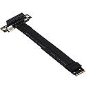 BQZYX+ M Key Extension M.2 NGFF Key M to PCIe 3.0 4X Extension Cable m.2 Key m to pci-e 4X (90°Right Angle PCI-E Slot)