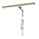 Westinghouse 7501300 14 Inch, 4 Watt Adjustable LED Picture Light with Decorative Hinge, Antique Brass Finish, 3000K
