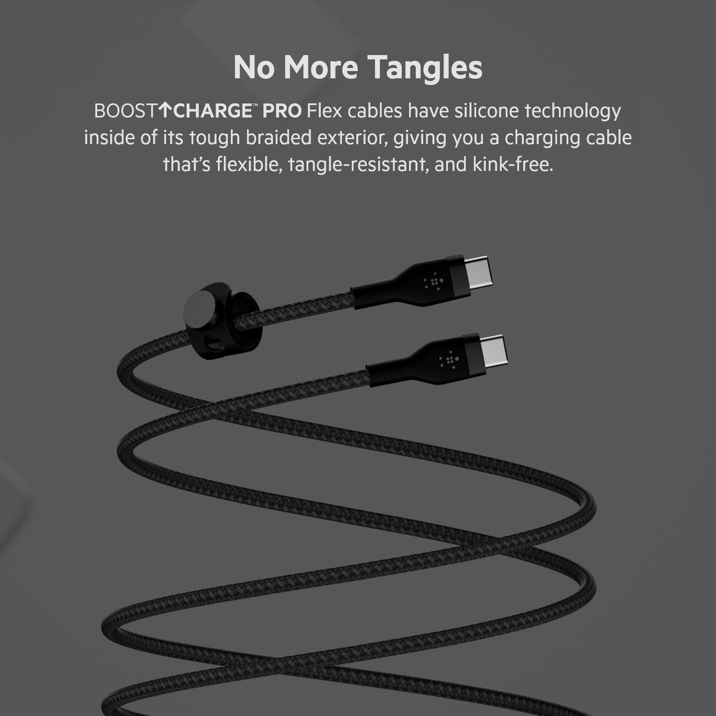 Belkin BoostCharge Pro Flex Braided USB-C to USB-C Cable (3M/10FT), USB-IF Fast Charging Cable for iPhone 16 Series, MacBook Pro, iPad Pro, Galaxy