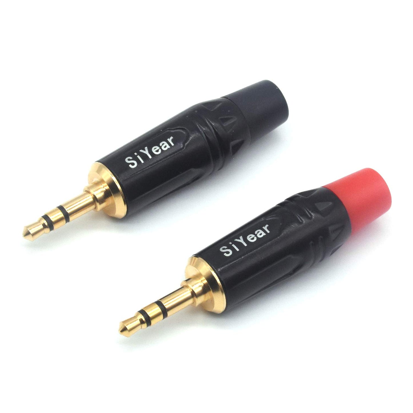SiYear 3-Pole 3.5mm Stereo Headphone Jack Male Plug Repair Replacement Solder Adapter, 3.5mm (1/8inch) Solder Type DIY Audio Cable Connector(2PACK)