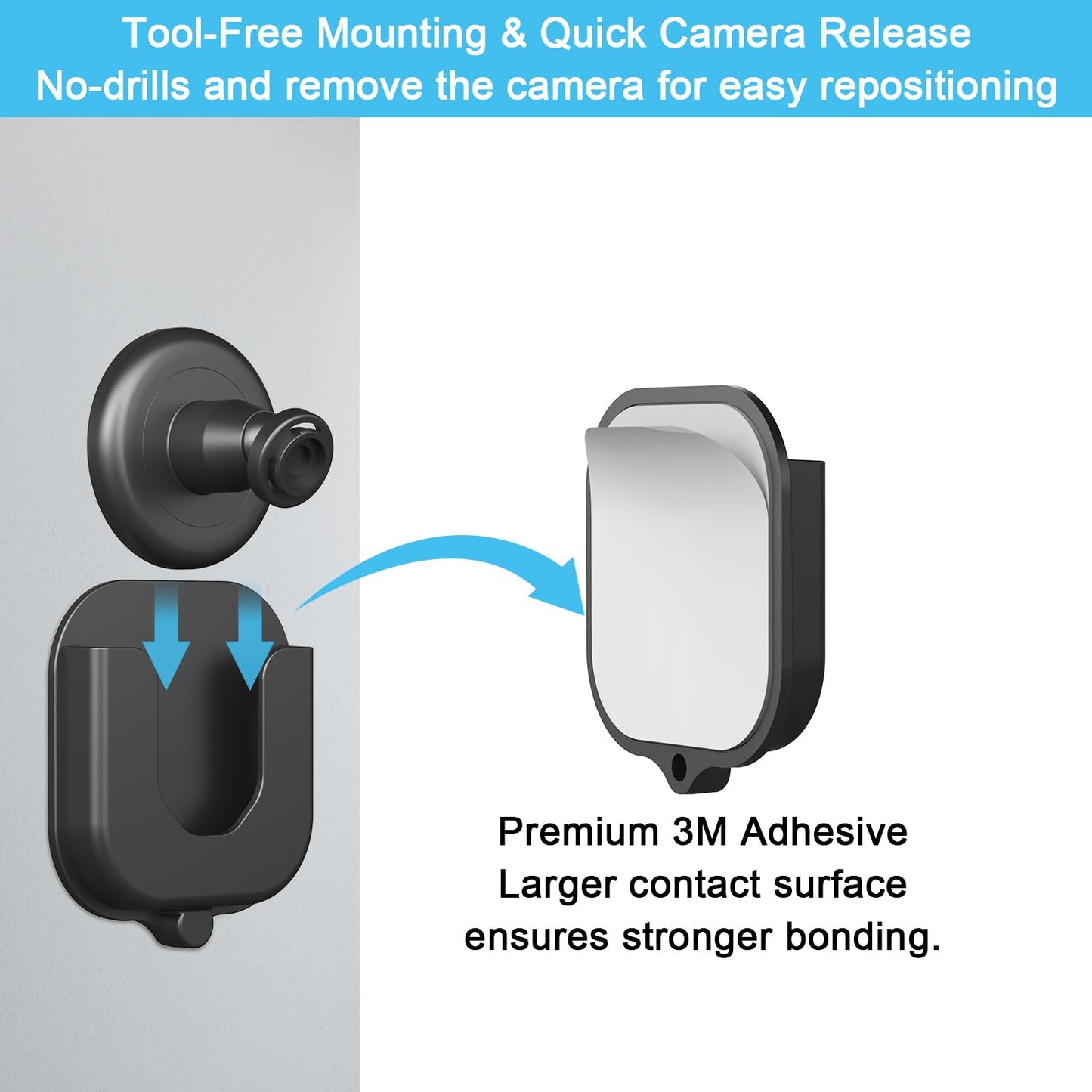 3PACK Adhesive Wall Mount Bracket for Blink Outdoor 4th Gen & 3rd Gen, Blink Indoor/Blink Mini/Mini 2 Camera, No Tools Need No Drill