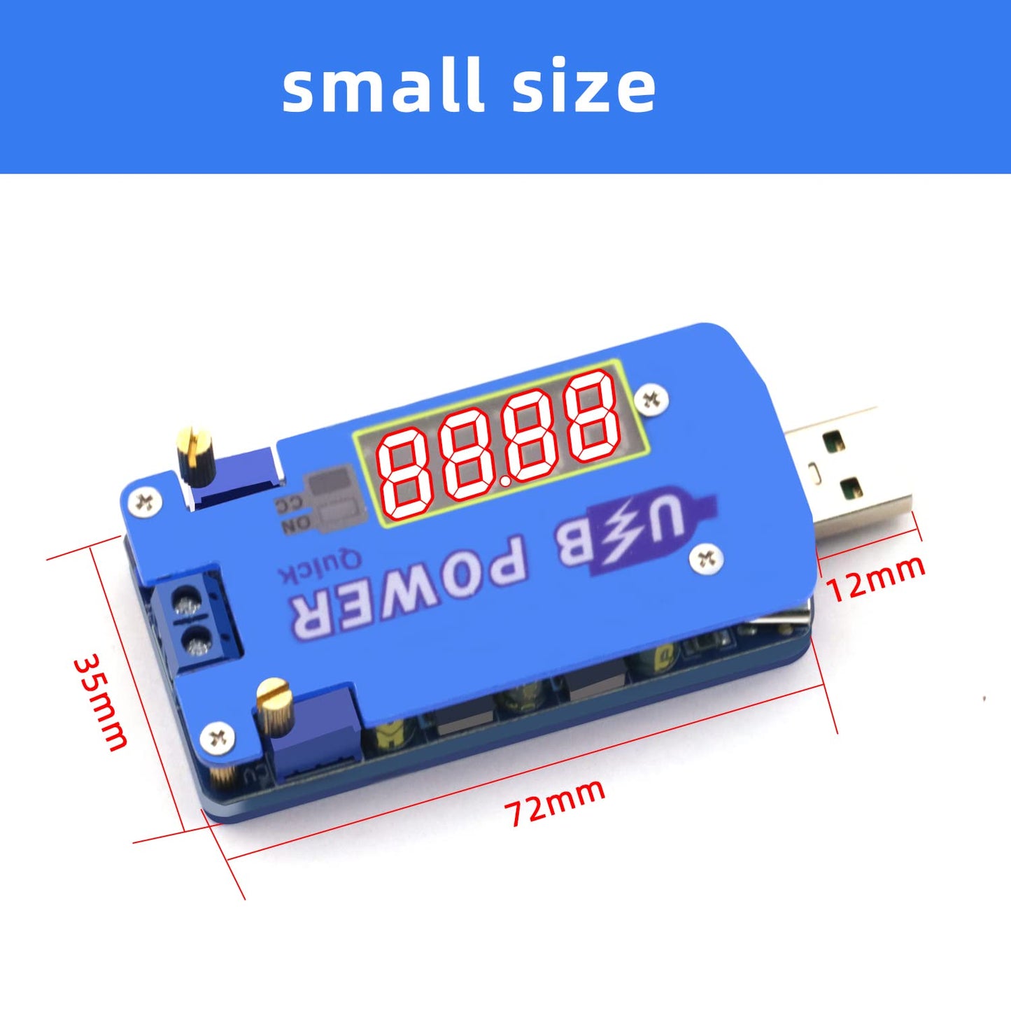 CenryKay Adjustable USB Buck Boost Voltage Converter, 15W DC-DC 0.5-30V Step Up/Down Module Support Fast-Charge of QC 2.0, QC 3.0, FCP, SCP, AFC