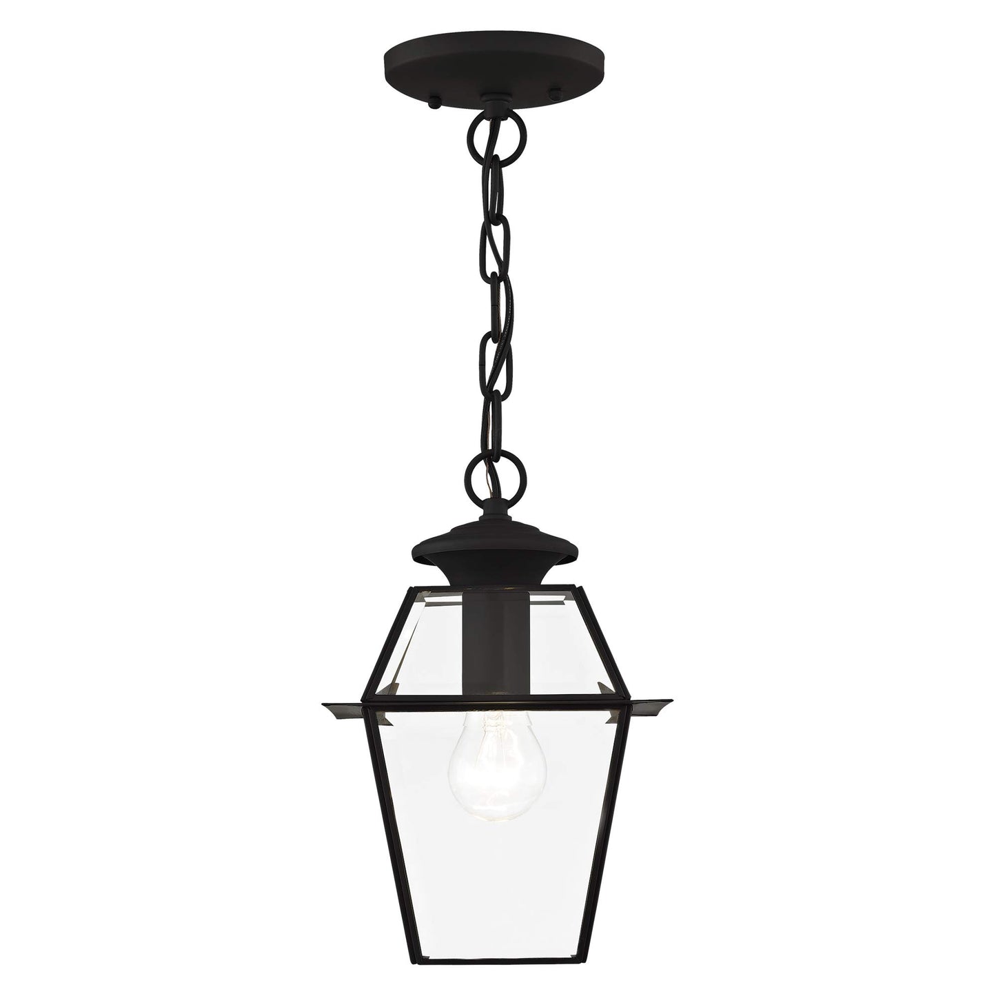 Livex Lighting 2183-04 Westover 1-Light Outdoor Hanging Lantern, Black