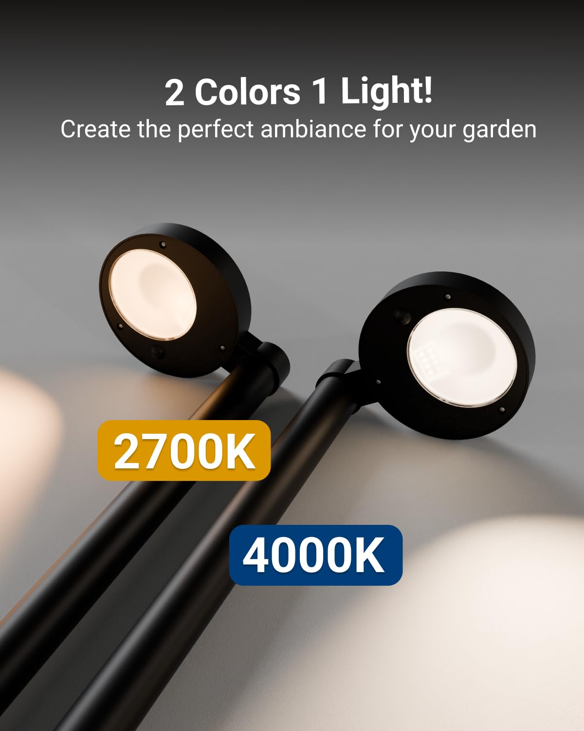Sunco 6 Pack 2W LED Solar Pathway Walkway Backyard Garden Patio Residential Ambient Decorative Outdoor Light-MD4, 120 Lumens, Selectable CCT 2700K