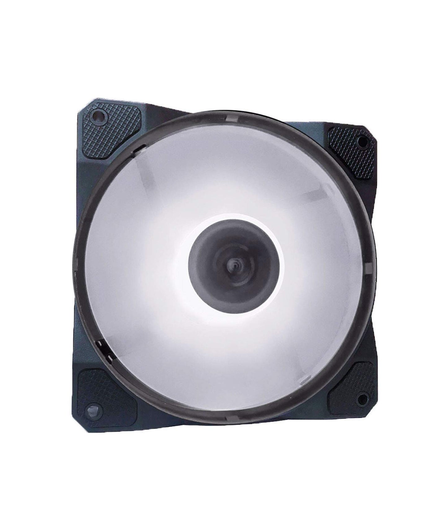 Apevia CO512L-WH Cosmos 120mm White LED Ultra Silent Case Fan w/ 16 LEDs & Anti-Vibration Rubber Pads (5 Pk)