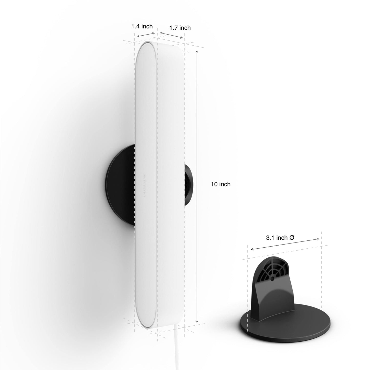 Philips Hue Smart Play Light Bar Base Kit, White - White & Color Ambiance LED Color-Changing Light - 2 Pack - Requires Bridge - Control with App