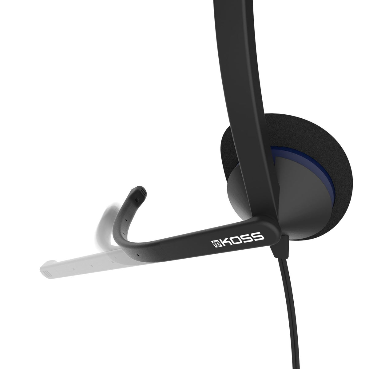 Koss CS195-USB Single-Sided On-Ear Communication Headset, Black, USB-A Plug