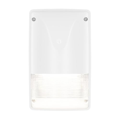 LEDVANCE Mini Wall Pack LED Luminaire, Non-Cutoff, 10/20/30W, 120-347V, Dimmable, 80 CRI, 3000/4000/5000K, Photocell, White - 1 Pack (62418)