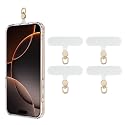 TiMOVO Phone Tether Tab Rotatable 360°, 4 Pack Cell Phone Lanyard Patch for Phone Strap, Anti-Theft Phone Tether Tab for iPhone 16, 15 & Most