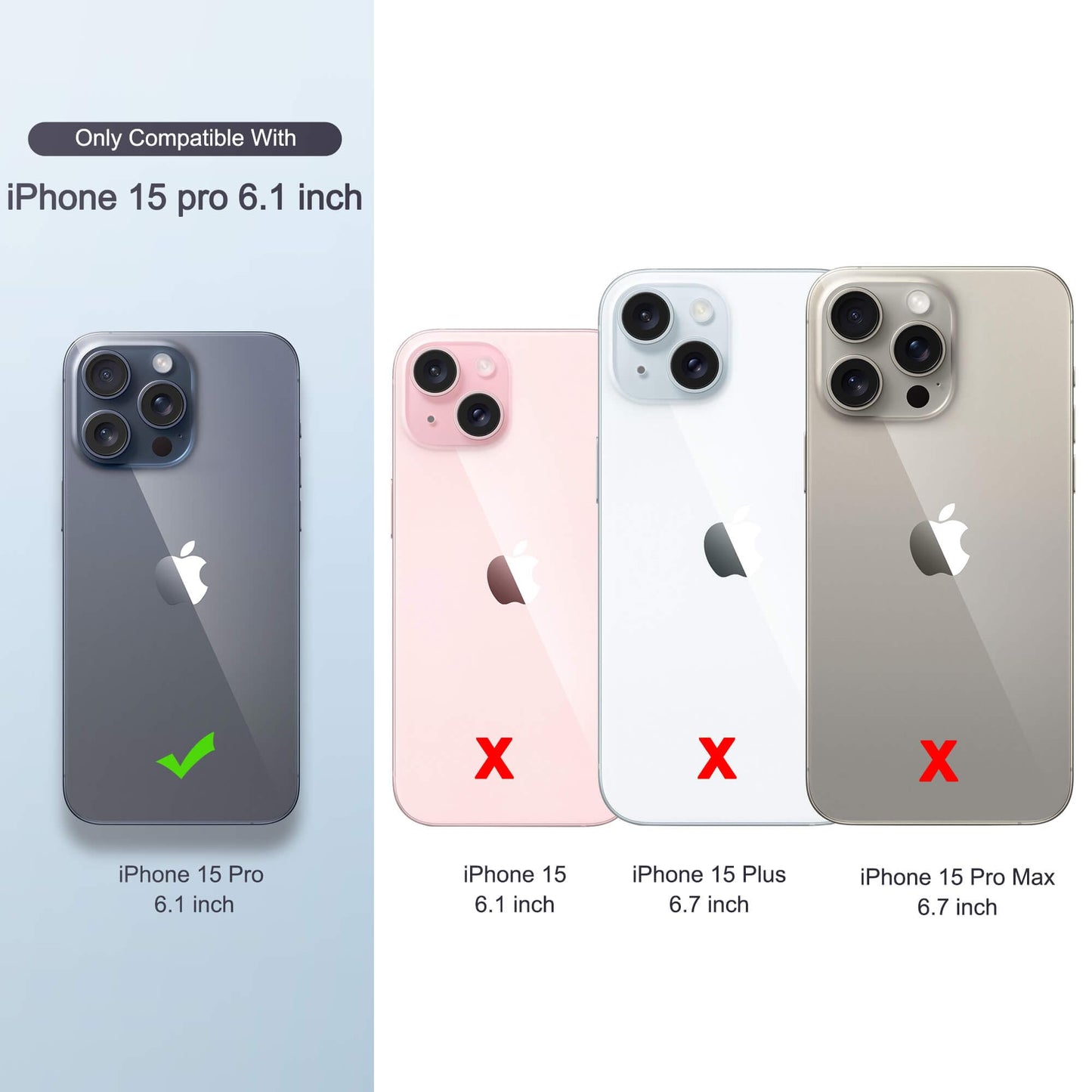 ULAK Compatible with iPhone 15 Pro Wallet Case with Card Holder, Marble