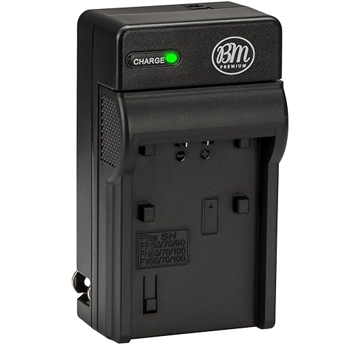 BM Premium NP-FH50 Battery Charger for Sony CyberShot DSC-HX1 DSC-HX100V DSC-HX200V HDR-TG5V DSLR A230 A290 A330 A380 A390 Digital Cameras (BC-TRV