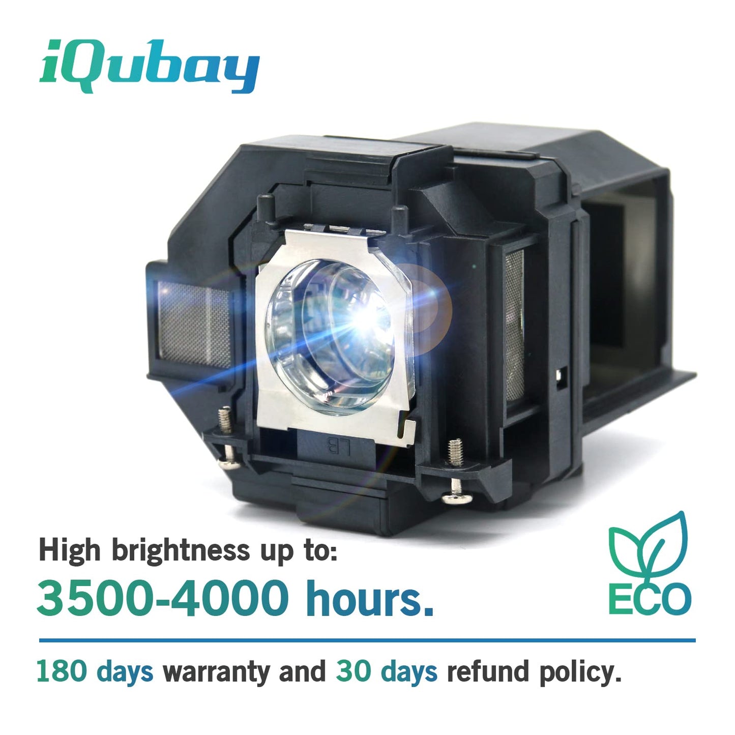 iQubay ELPLP96 V13H010L96 Replacement Projector Lamp Bulb for Epson Powerlite Home Cinema 2100 2150 1060 660 760HD VS250 VS355 VS350 EX9210 EX9220