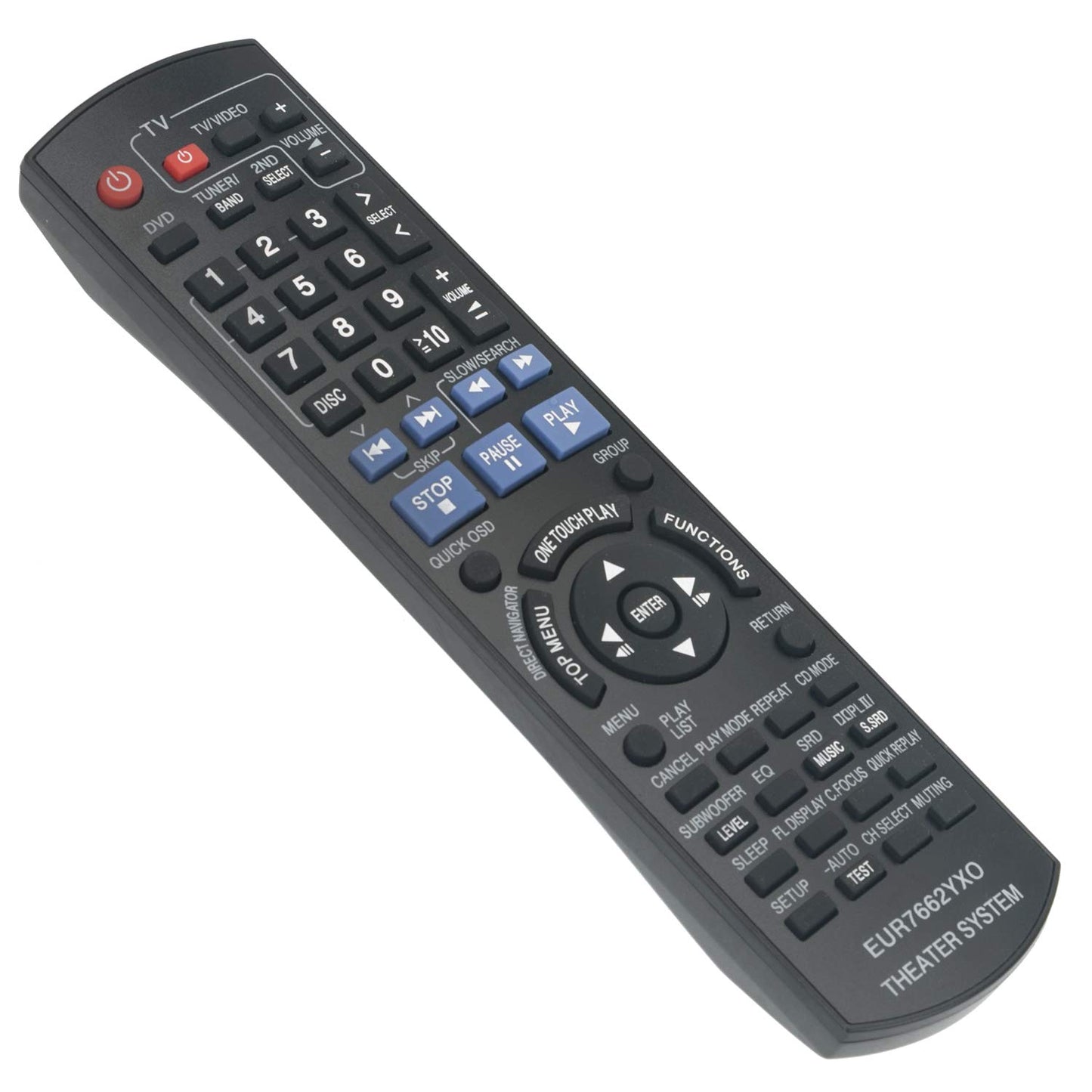 EUR7662YX0 Replace Remote Control fit for Panasonic DVD Home Theater Sound System SC-PT750 SC-PT753 SC-PT950 SC-PT1050 SC-PT953 SH-FX65T SE-FX65