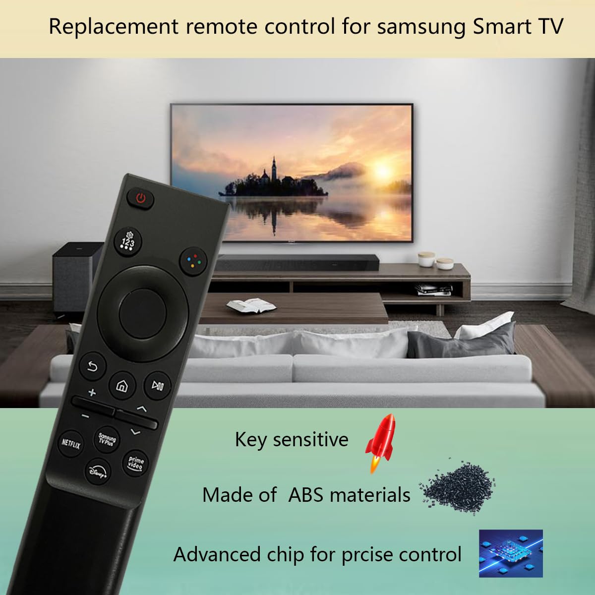 Replacement Remote Control BN59-01388A TM2240A for Samsung U8000F Smart TV UN43U8000F UN50U8000F UN55U8000F UN58U8000F UN65U8000F UN70U8000F