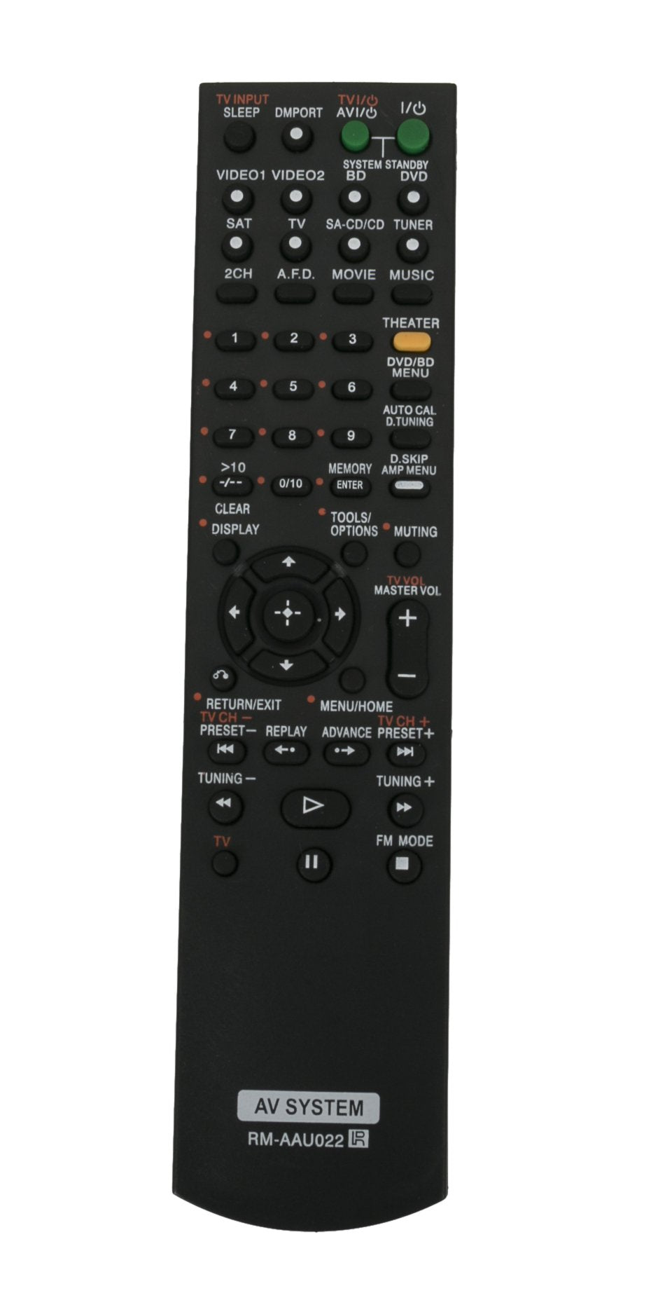 New Replace Remote Control RM-AAU022 fit for Sony Home Theatre System STR-DG520 STRKM7500 HTDDWG700 HT-SF2300 STR-KS2300 HT-SS2300 HTDDW5000