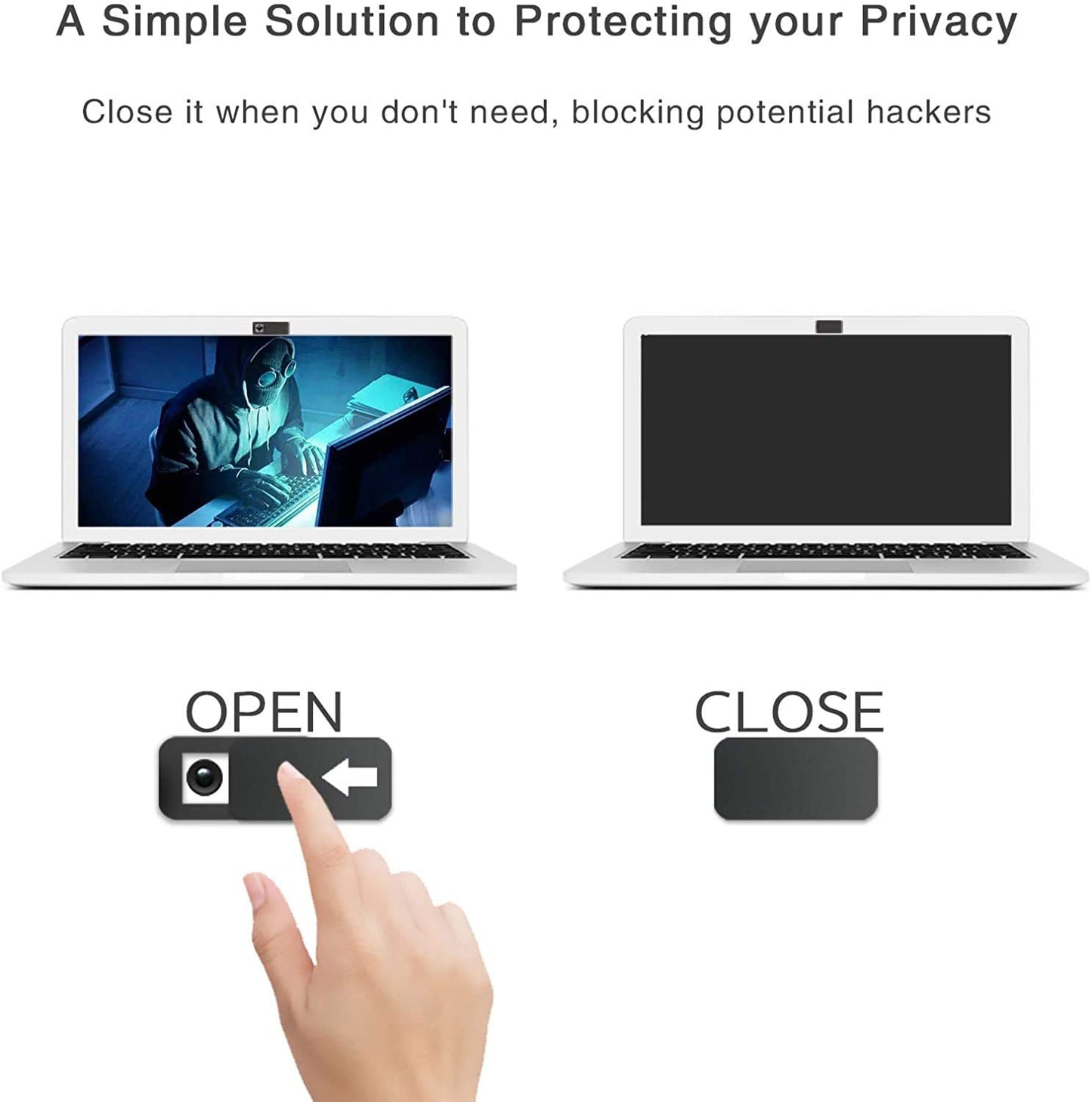 Huaxi Camcover-Webcam Cover, Laptop Camera Cover Slide Ultra Thin for Computer, MacBook Pro, MacBook Air, iPad, iMac, iPhone, Protect Webcam Privacy