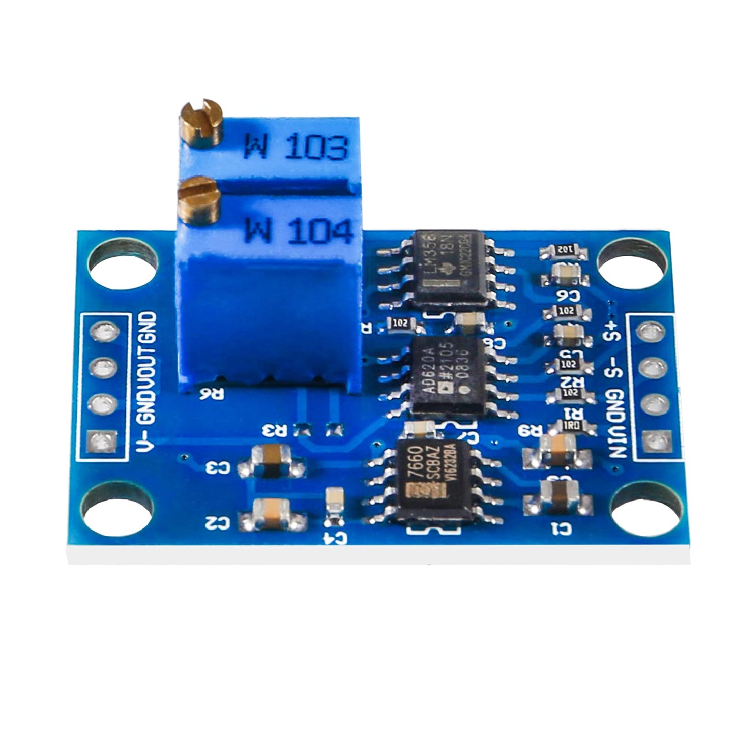 ACEIRMC 2pcs Voltage Amplifier Module AD620 Instrumentation Amplifier Module Signal Amplifier Module DC 3-12V High Precision