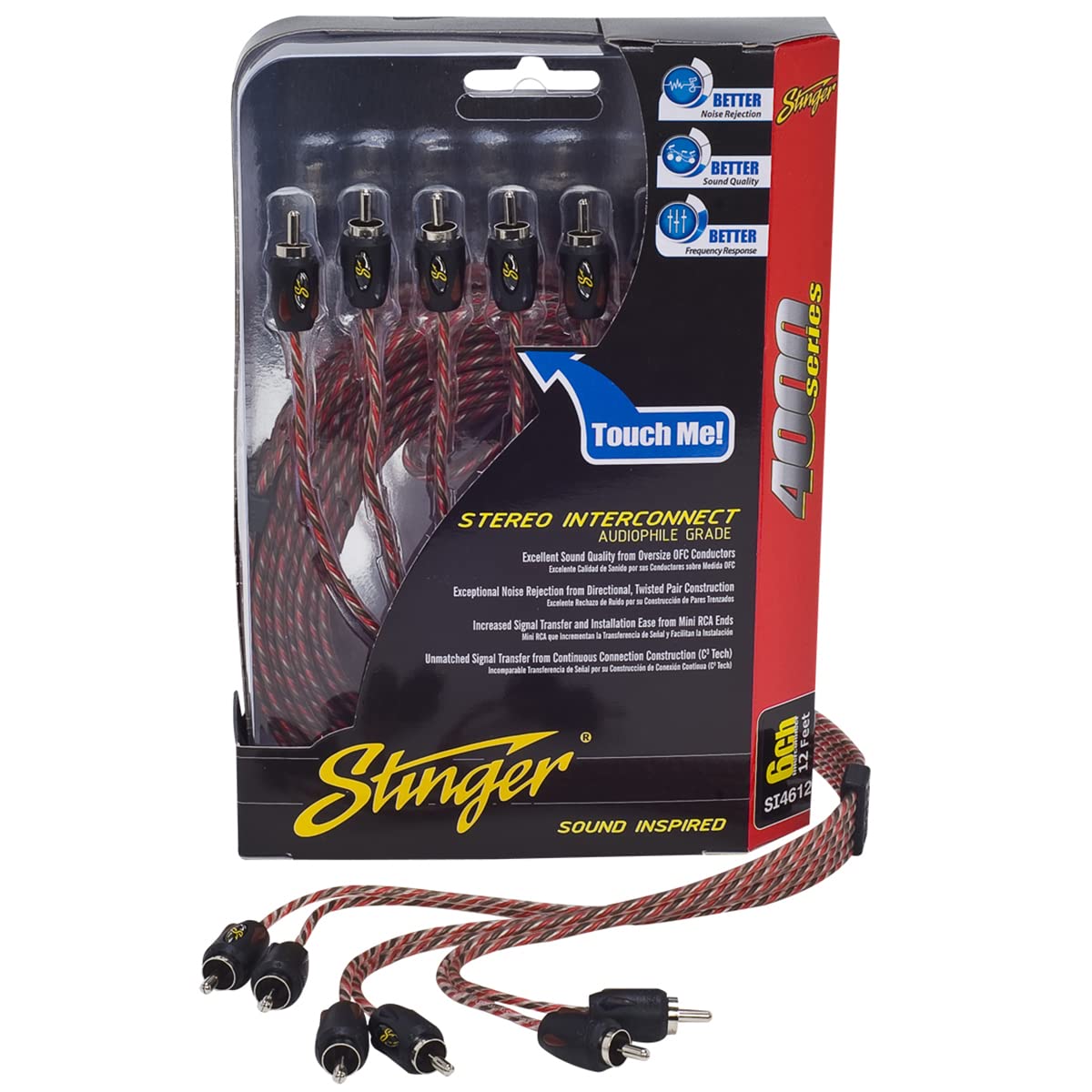 Stinger SI4617 17-Foot 4000 Series Professional 6 Channel RCA Interconnects
