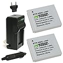 Wasabi Power Battery (2-Pack) and Charger for Canon NB-6L, NB-6LH, CB-2LY and Canon PowerShot D10, D20, D30, ELPH 500 HS, S90, S95, S120, SD770 IS