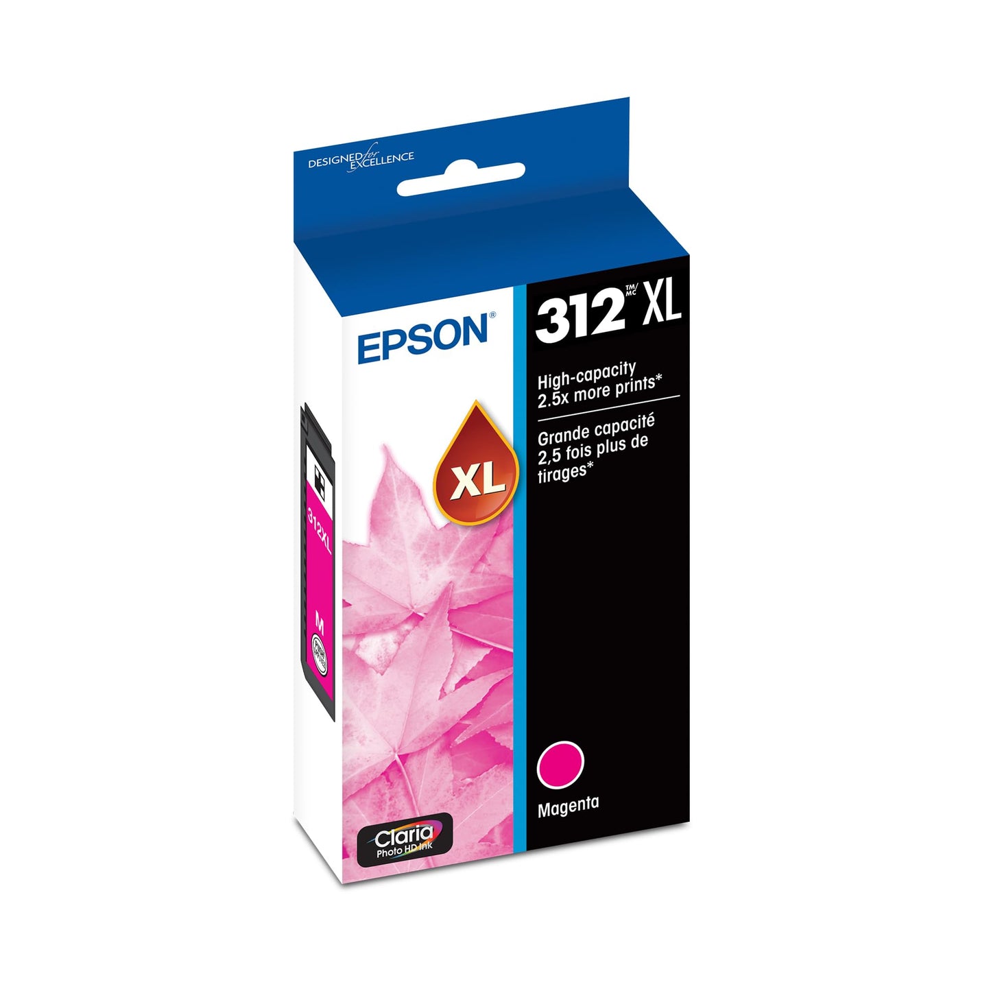 EPSON 312 Claria Photo HD Ink High Capacity Magenta Cartridge (T312XL320-S) Works with Expression XP-8500, 8600, 8700, 15000