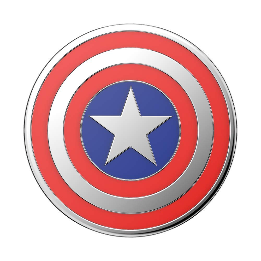 PopSockets Adhesive Phone Grip, Holder, Phone Stand, Marvel - Enamel Captain America